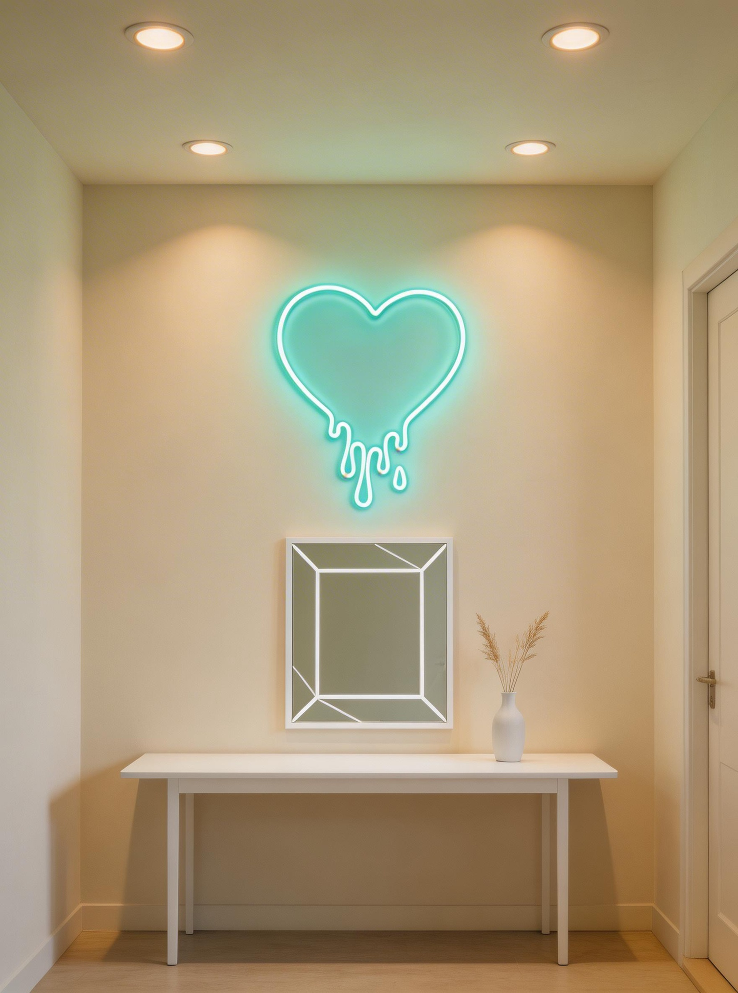 Dripping Heart Neon Sign - Y2K Style LED Wall Decor for Bedroom & Game Room