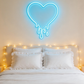 Dripping Heart Neon Sign - Y2K Style LED Wall Decor for Bedroom & Game Room