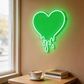 Dripping Heart Neon Sign - Y2K Style LED Wall Decor for Bedroom & Game Room