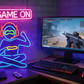 Cyber Gamer Silhouette Neon Sign - "GAME ON" Dynamic LED Wall Art (40*32CM) - Crossover Lighting Shop