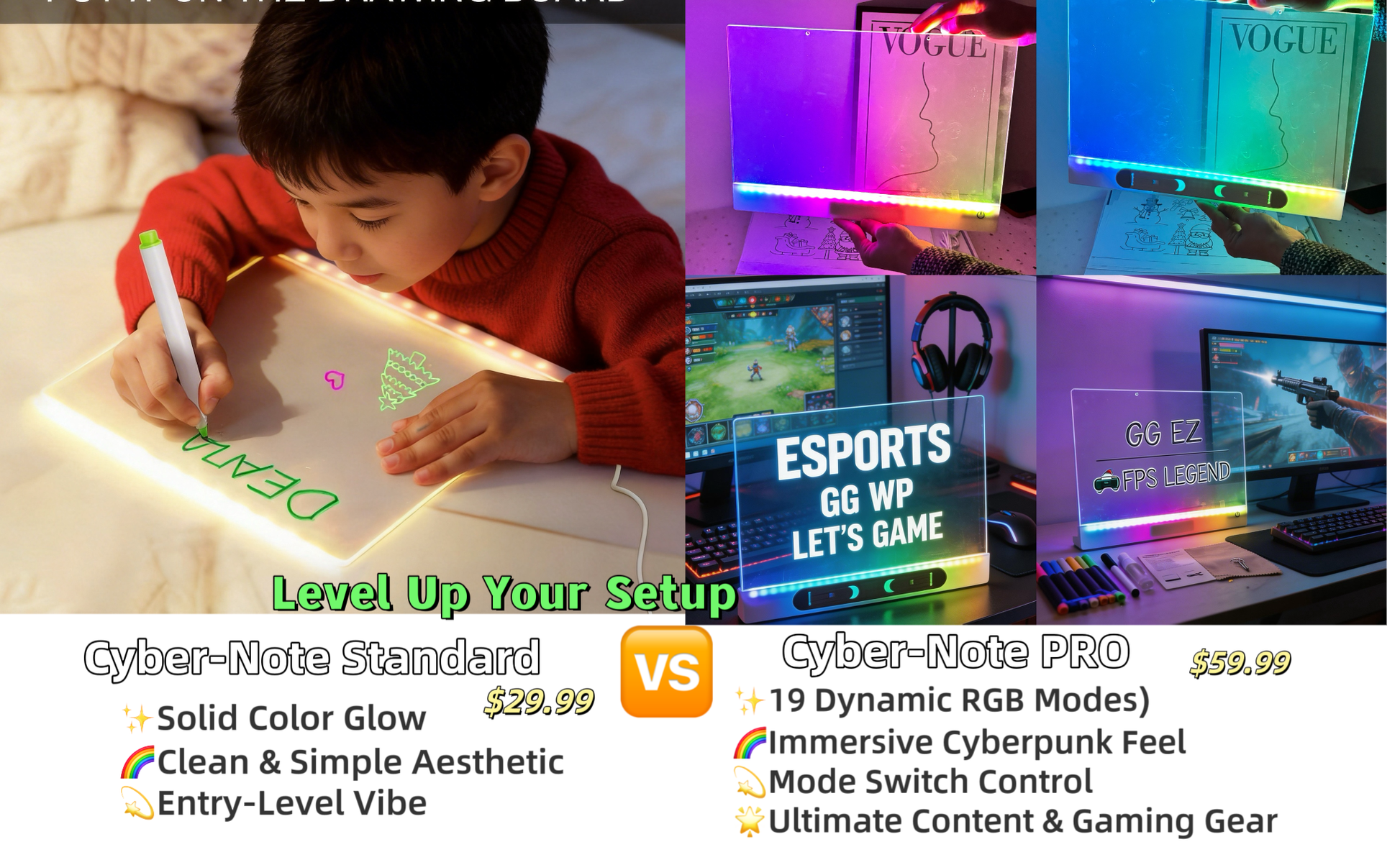 Cyber - Note LED Magic Board - Standard Edition - Crossover Lighting Shop