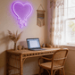 Dripping heart LED neon sign Y2K style wall decor for bedroom and game room