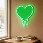 Dripping heart LED neon sign Y2K style wall decor for bedroom and game room