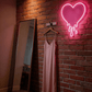 Dripping heart LED neon sign Y2K style wall decor for bedroom and game room