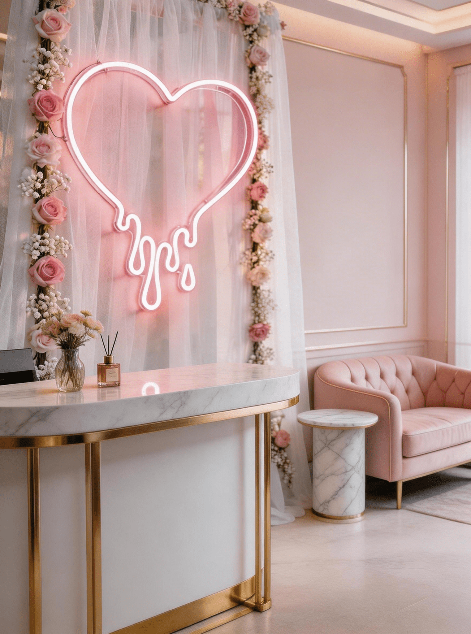 Dripping heart LED neon sign Y2K style wall decor for bedroom and game room