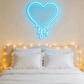 Dripping heart LED neon sign Y2K style wall decor for bedroom and game room