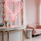 Dripping Heart Neon Sign - Y2K Style LED Wall Decor for Bedroom & Game Room
