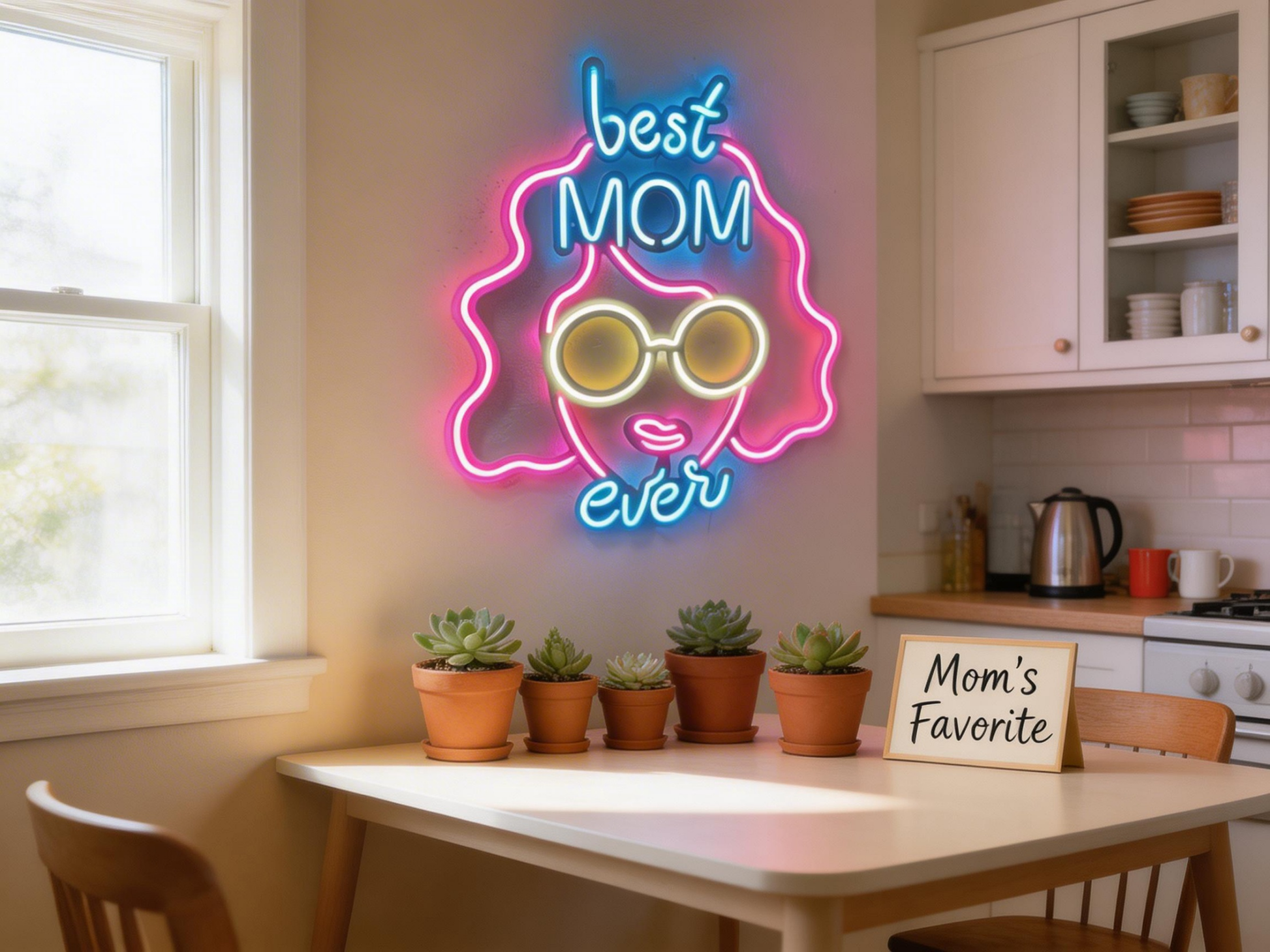 Best Mom Ever LED neon sign handcrafted Mother's Day gift wall art