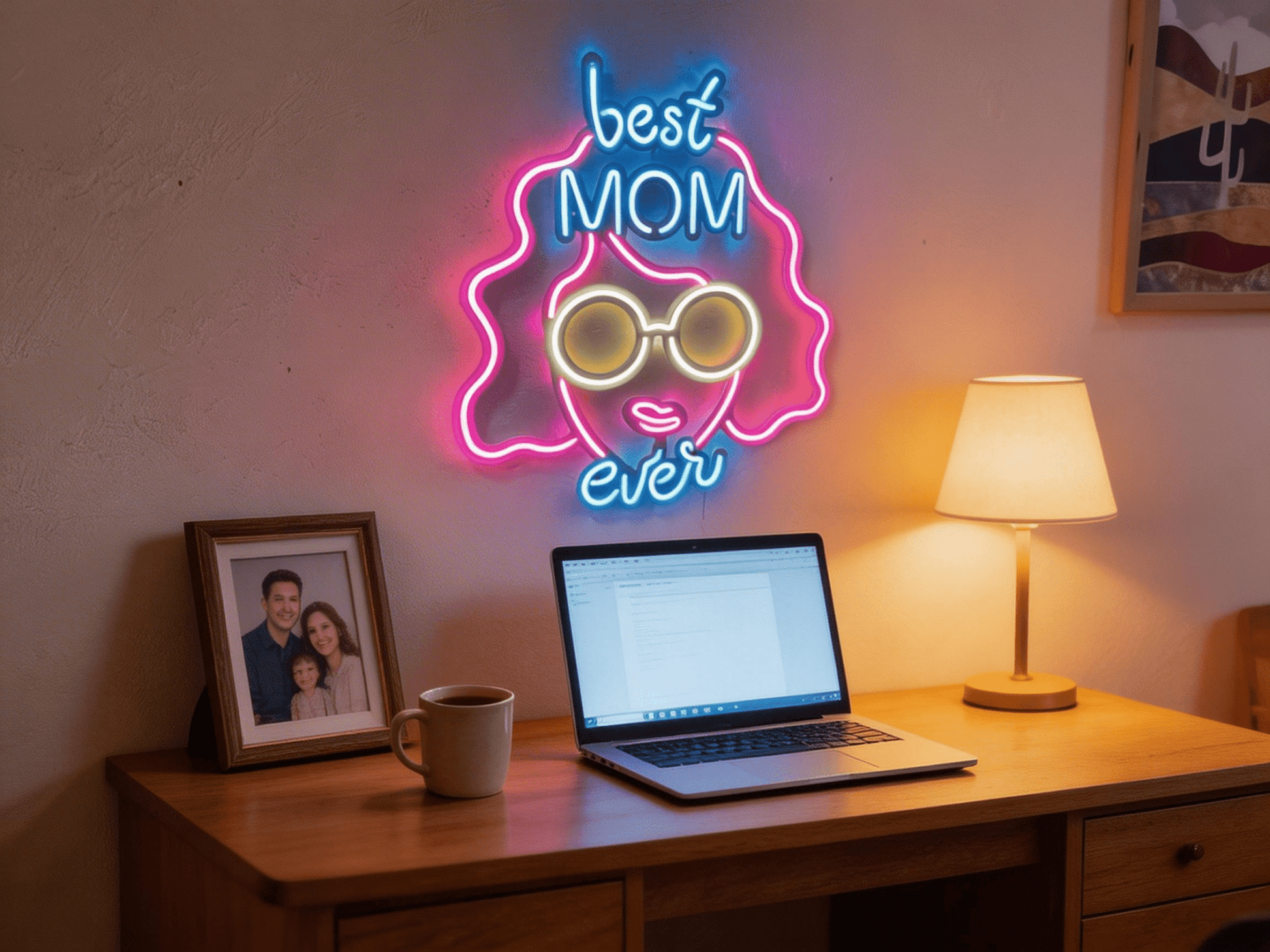 Best Mom Ever LED neon sign handcrafted Mother's Day gift wall art