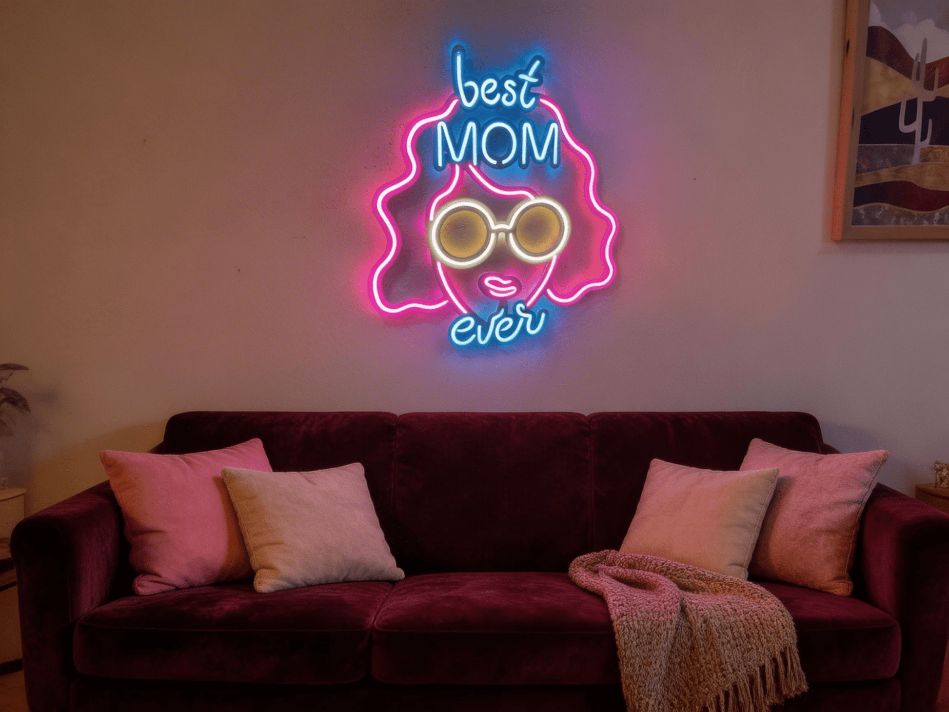 Best Mom Ever LED neon sign handcrafted Mother's Day gift wall art