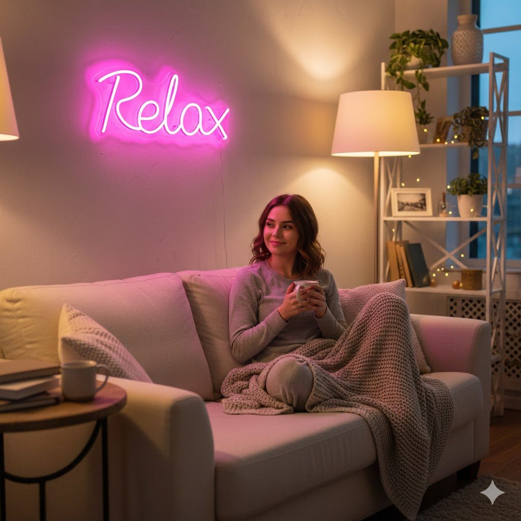 Handmade Customized LED Neon Sign - Relax - Crossover Lighting Shop