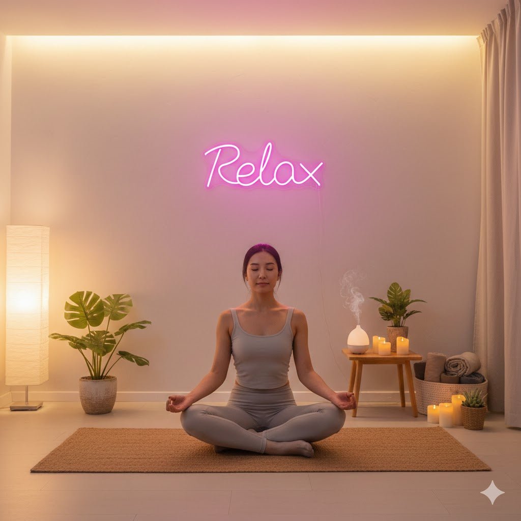 Handmade Customized LED Neon Sign - Relax - Crossover Lighting Shop
