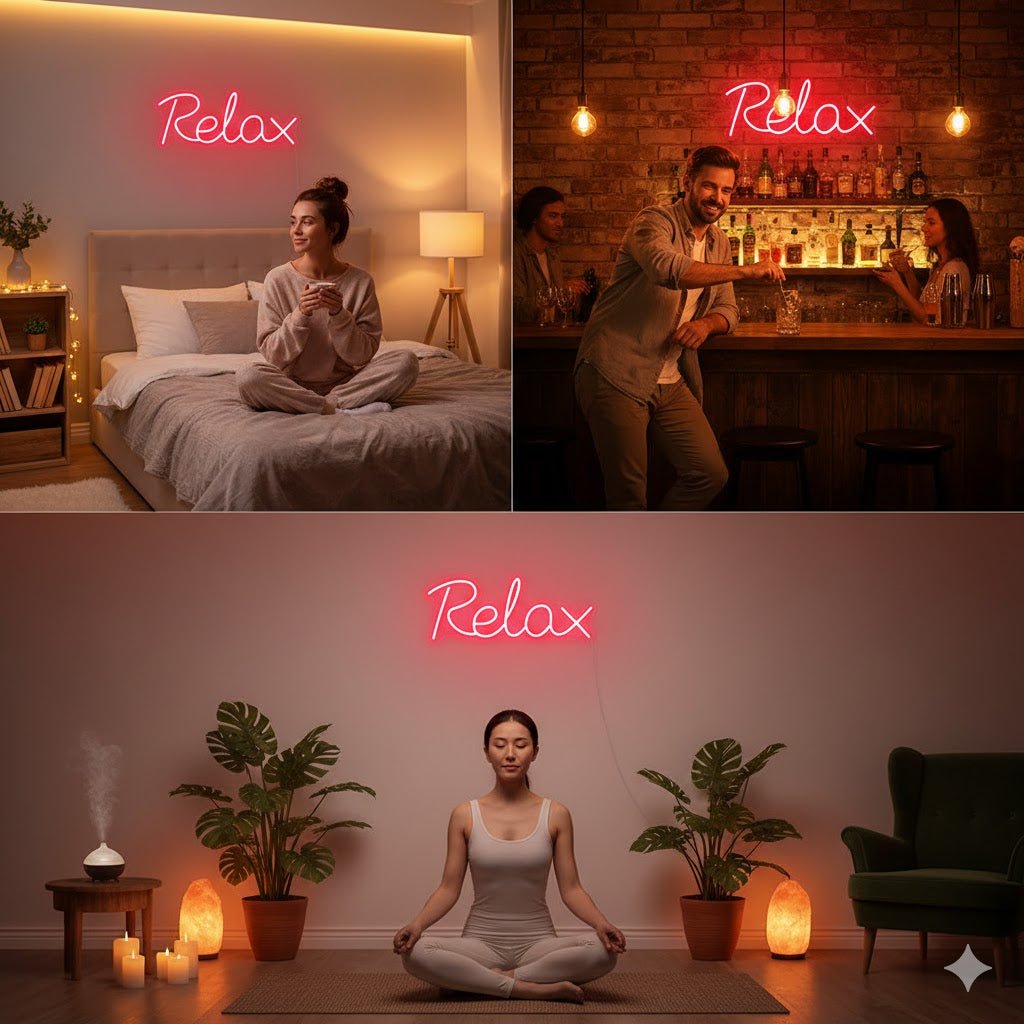 Handmade Customized LED Neon Sign - Relax - Crossover Lighting Shop