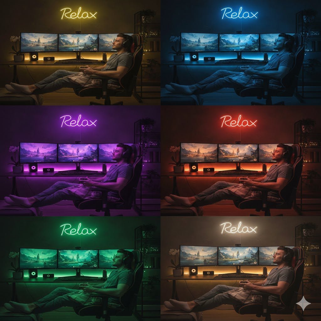 Handmade Customized LED Neon Sign - Relax - Crossover Lighting Shop