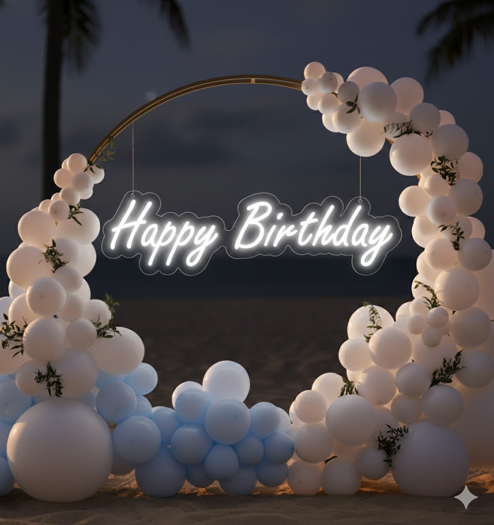 Happy Birthday LED Neon Sign - Crossover Lighting Shop