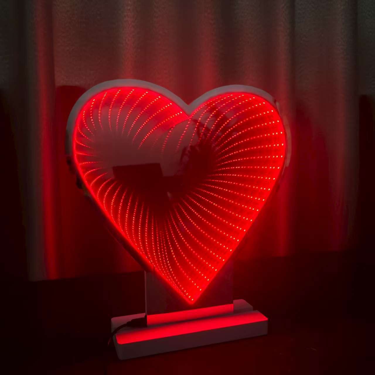 Infinity Heart: The Eternal Love 3D Tunnel Mirror - Crossover Lighting Shop