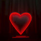 Infinity Heart: The Eternal Love 3D Tunnel Mirror - Crossover Lighting Shop