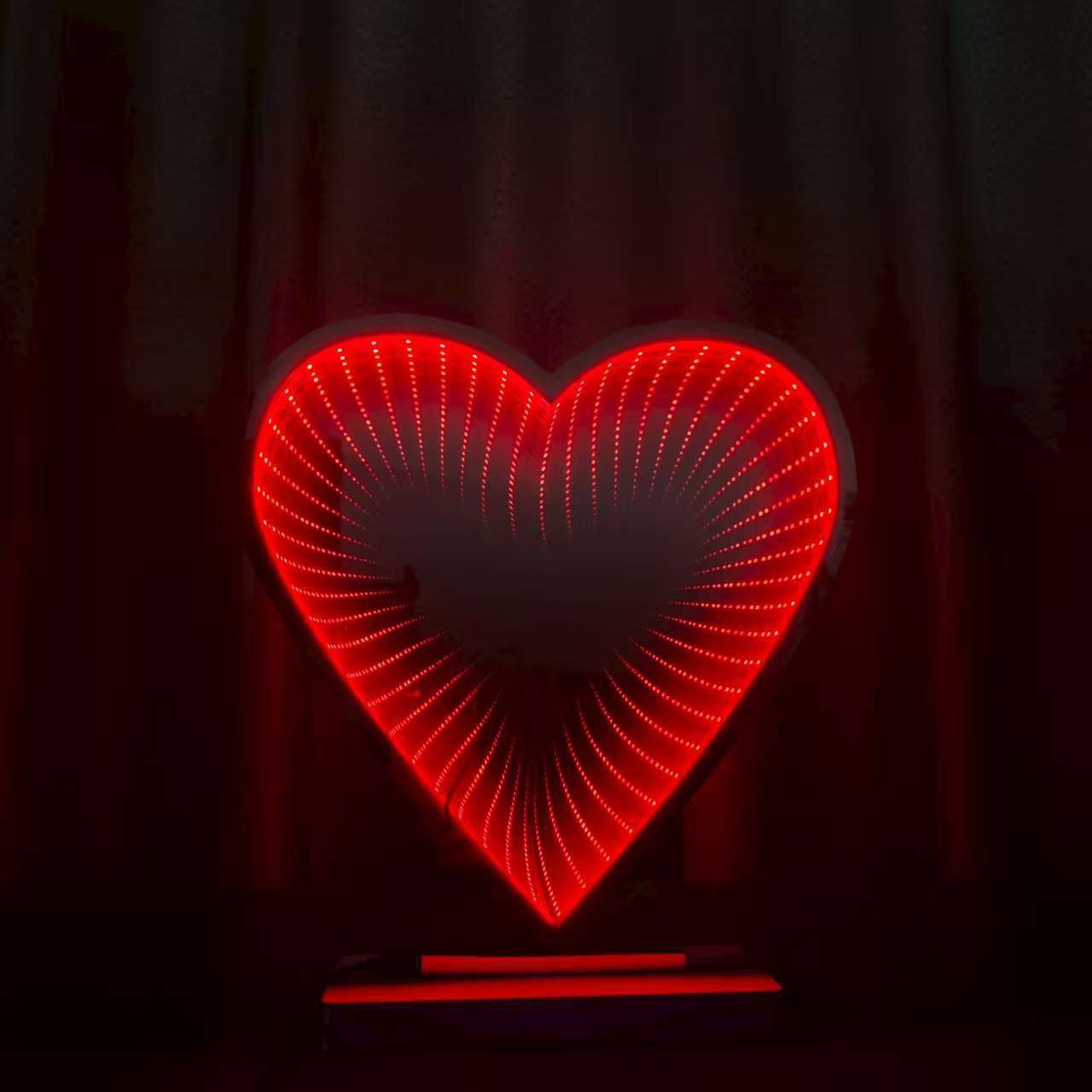 Infinity Heart: The Eternal Love 3D Tunnel Mirror - Crossover Lighting Shop