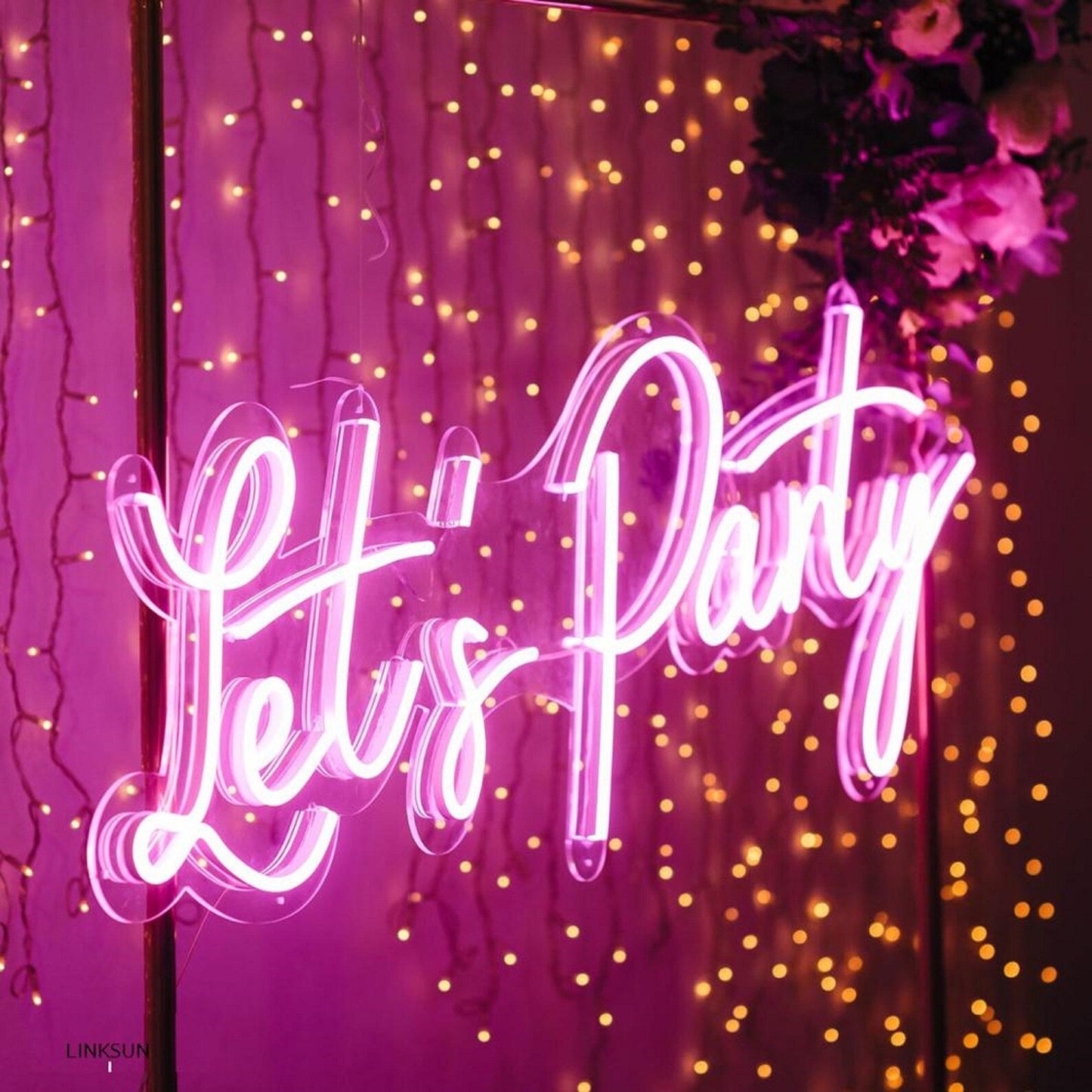 Let's Party LED Neon Sign - Crossover Lighting Shop