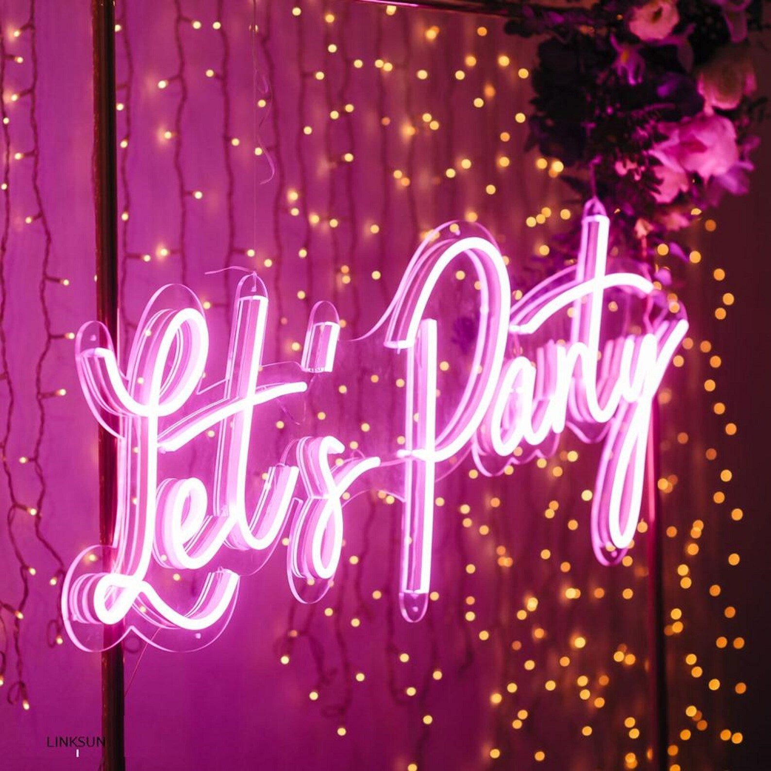 Let's Party LED Neon Sign - Crossover Lighting Shop