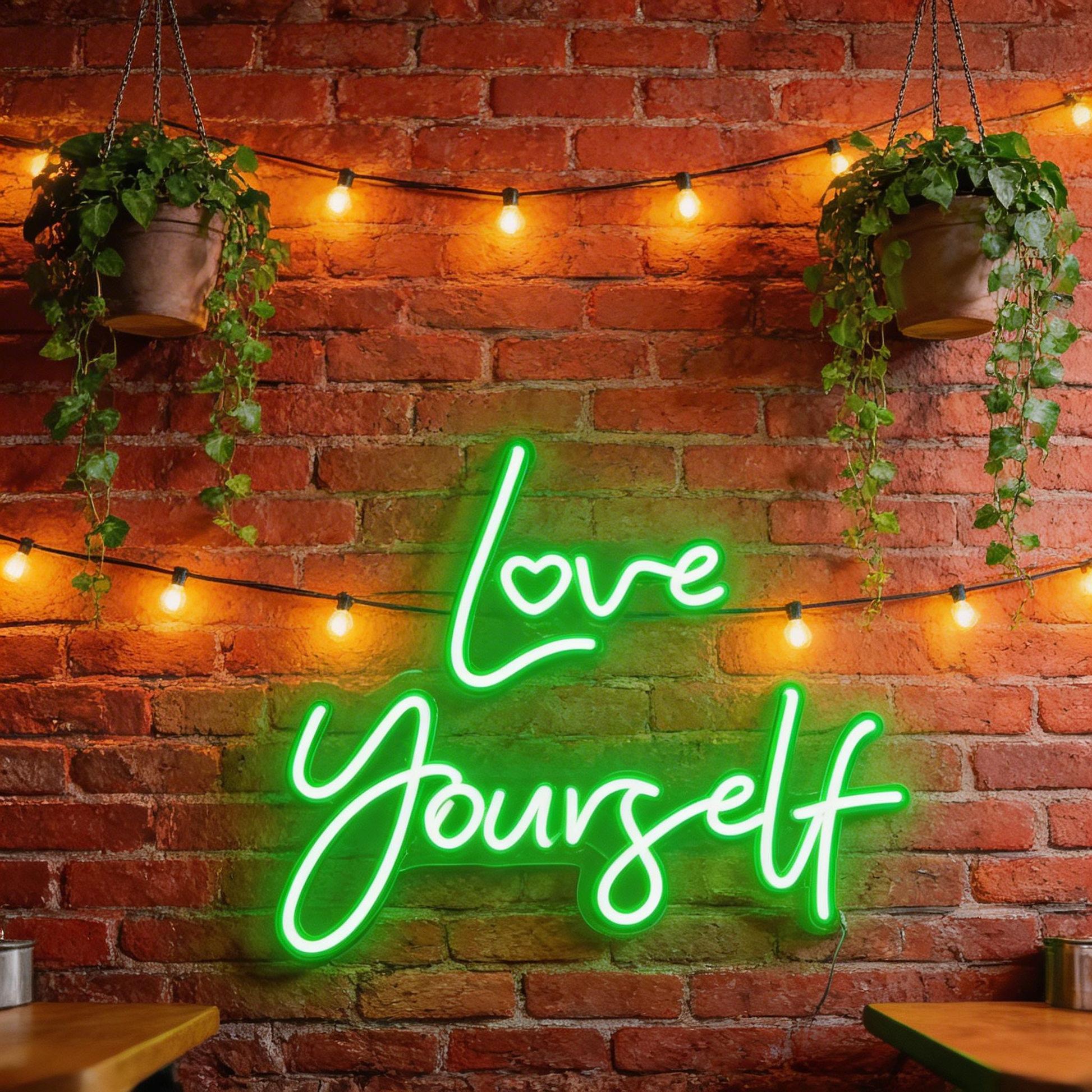 Love Yourself Neon Sign - LED Wall Decor for Bedroom & Self - Love Spaces - Crossover Lighting Shop
