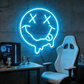 Melting Smiley Face Neon Sign - Y2K Retro Fluid Art Neon Sign for Wall Decor for Bedroom & Game Room - Crossover Lighting Shop