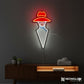 Modern Red Hat Lady LED Neon Sign - Minimalist Wall Art Decor for Boutique & Home - Crossover Lighting Shop