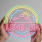 Mountain Peak "Level Up" Neon Sign for Gaming Room - Crossover Lighting Shop