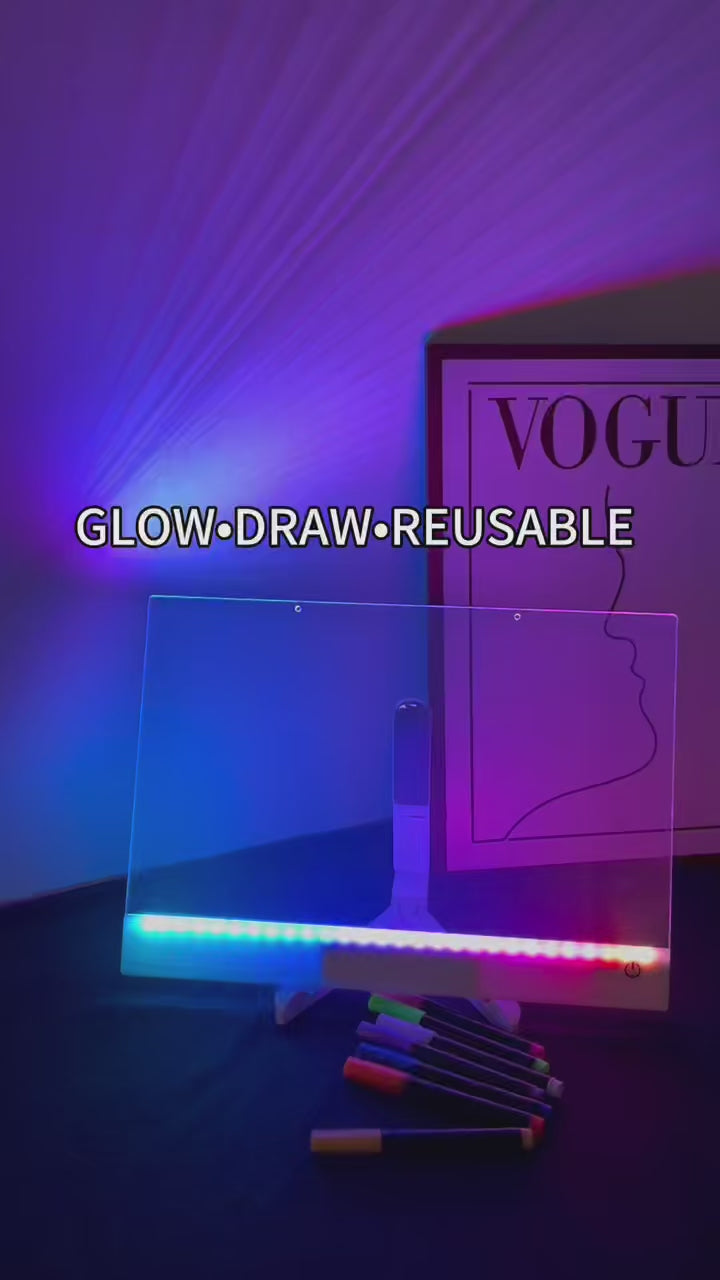 Handmade RGB drawing board for kids screen-free entertainment