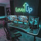 Level Up LED Neon Sign | Motivational Gaming Room Decor