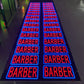 Professional BARBER LED Neon Sign - Classic Blue & Red Window Decor for Barbershops(with dimmer) - Crossover Lighting Shop