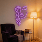 Serene Muse: Minimalist Abstract Face Line Art Glow Neon Sign - Crossover Lighting Shop