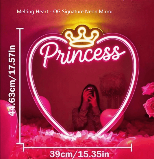 The Melting Heart - Signature Neon Mirror - Crossover Lighting Shop