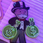 Handmade Monopoly Money Bags Neon Sign - Cool LED Light for Home Bar, Office, and Stock Trader Den - Crossover Lighting Shop