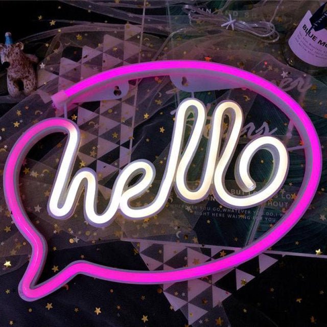 LED Neon Sign - Hello logo - Crossover Lighting Shop