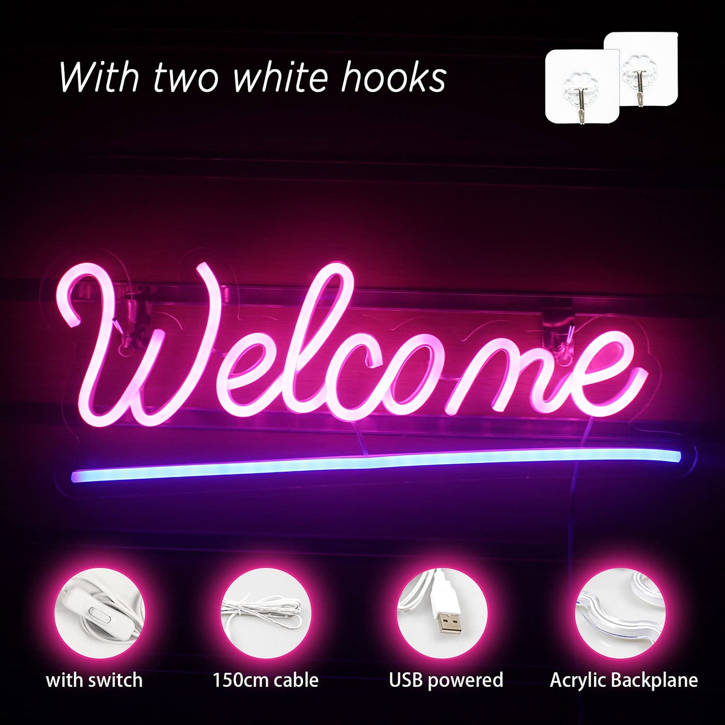 LED Neon Signs - Welcome Sign™ - Crossover Lighting Shop