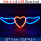 Customized LED Neon Sign - Wings / Heart wing Logo