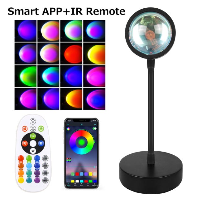 Smart Bluetooth Sunset Projection Lamp - Crossover Lighting Shop