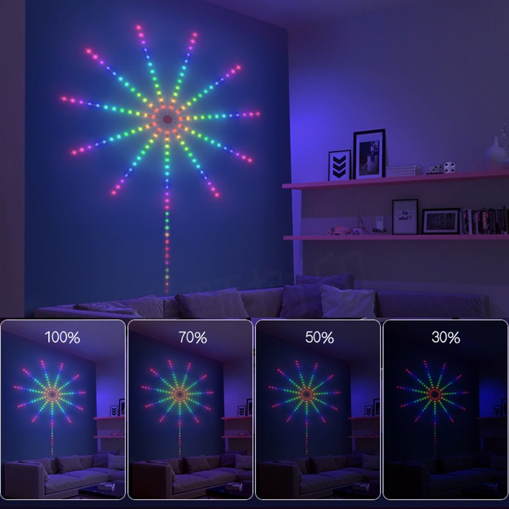 Smart LED Light Strip DIY Firework Remote Bluetooth USB Lamp For Indoor Home Bedroom Party Wedding Decor Christmas lamp