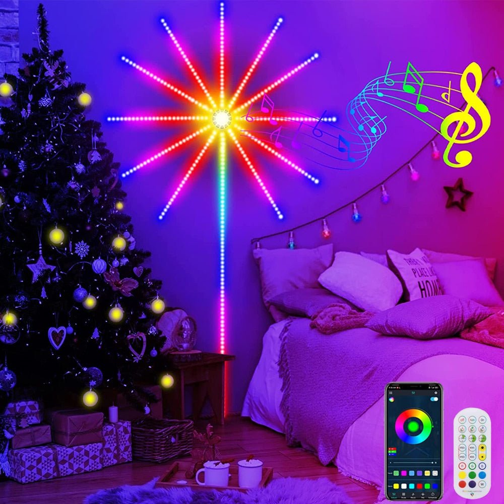 Smart LED Light Strip DIY Firework Remote Bluetooth USB Lamp For Indoor Home Bedroom Party Wedding Decor Christmas lamp