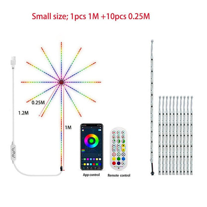 Smart LED Strip DIY Firework Remote Bluetooth USB Festoon Lamp For Indoor Home Bedroom Party Wedding Decor Christmas lamp